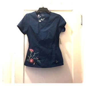 Jaanu floral scrub top